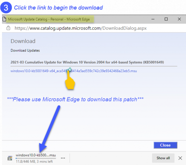 Click the link to Proceed