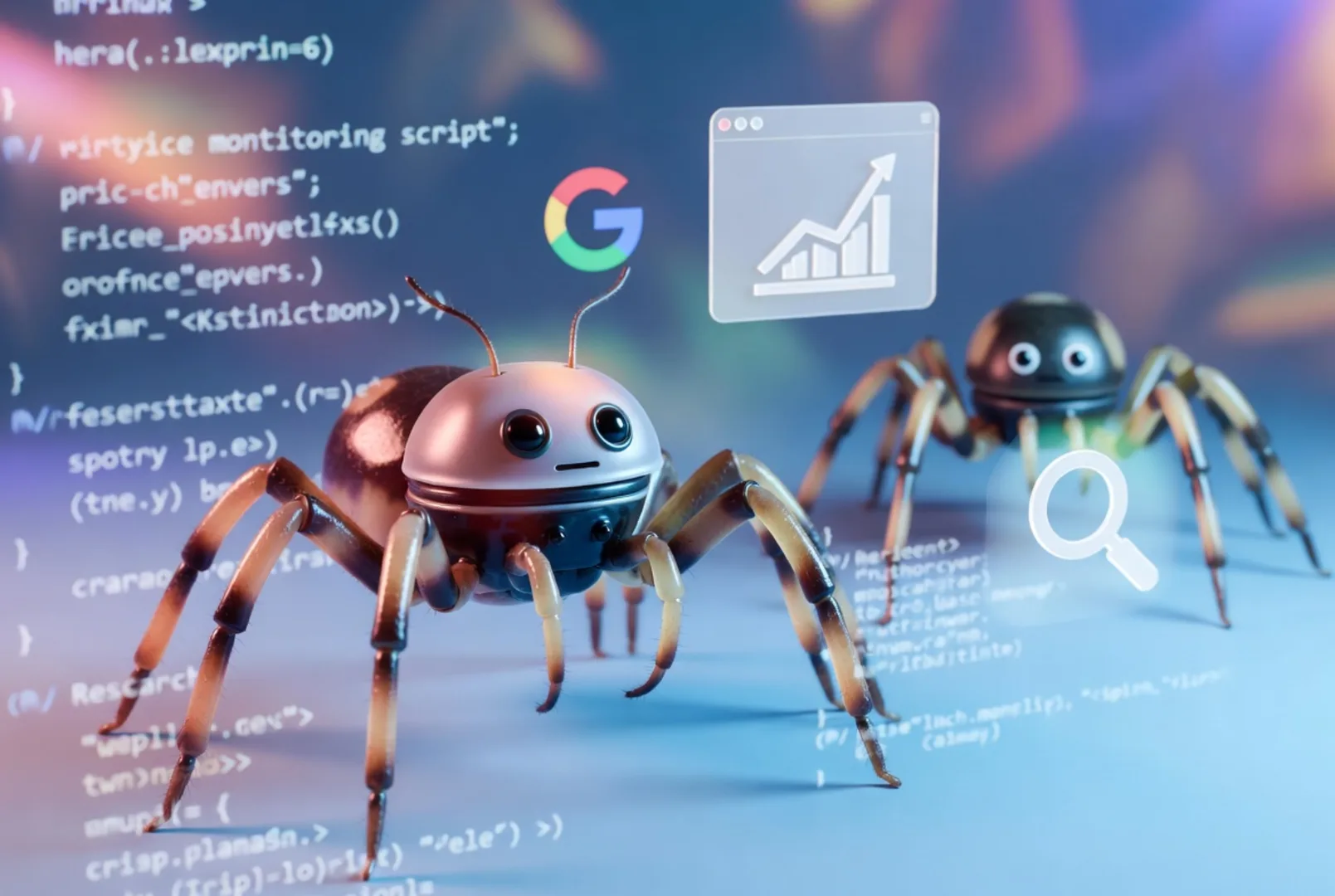Googlebot and Bingbot shown beside an AI crawler, illustrating why bot defenses must avoid catching legitimate search crawlers