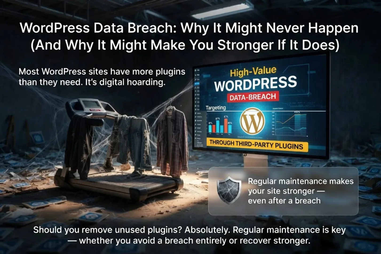 Outdated Wordpress Plugins - Treadmill comparison to unused Wordpress plugins